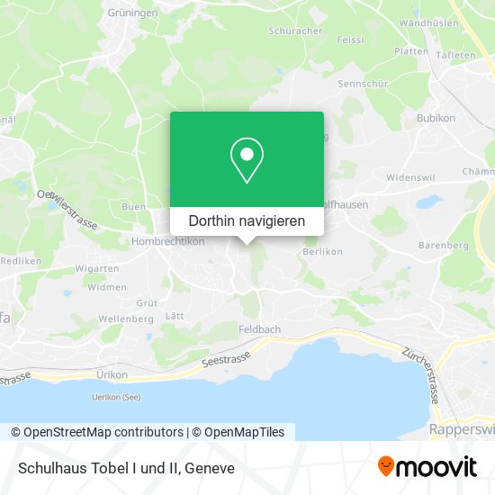 Schulhaus Tobel I und II Karte