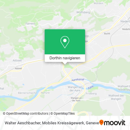 Walter Aeschbacher, Mobiles Kreissägewerk Karte