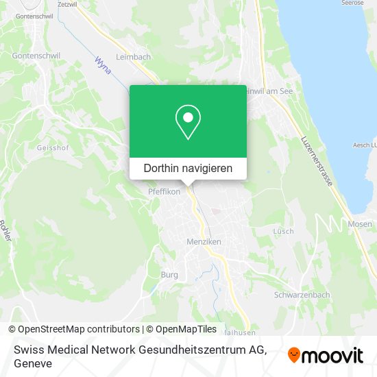 Swiss Medical Network Gesundheitszentrum AG Karte