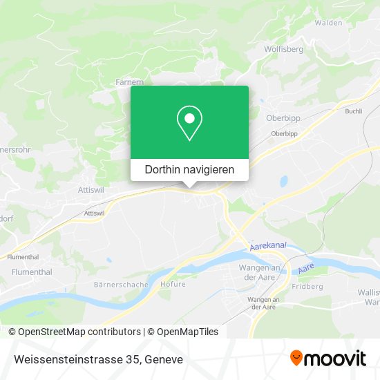 Weissensteinstrasse 35 Karte