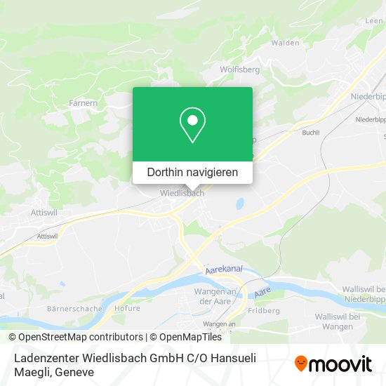 Ladenzenter Wiedlisbach GmbH C / O Hansueli Maegli Karte