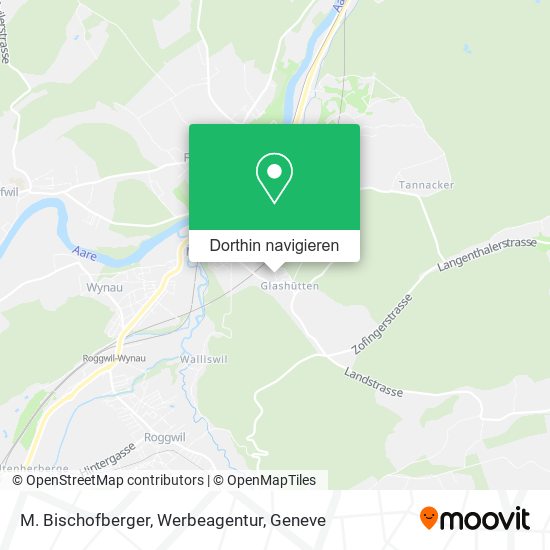 M. Bischofberger, Werbeagentur Karte