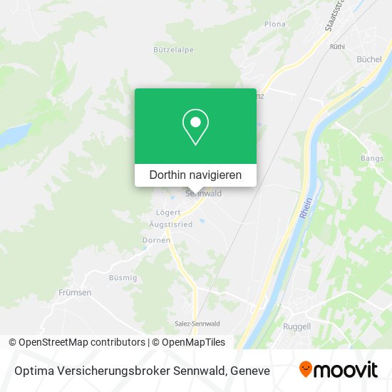 Optima Versicherungsbroker Sennwald Karte