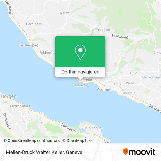 Meilen-Druck Walter Keller Karte