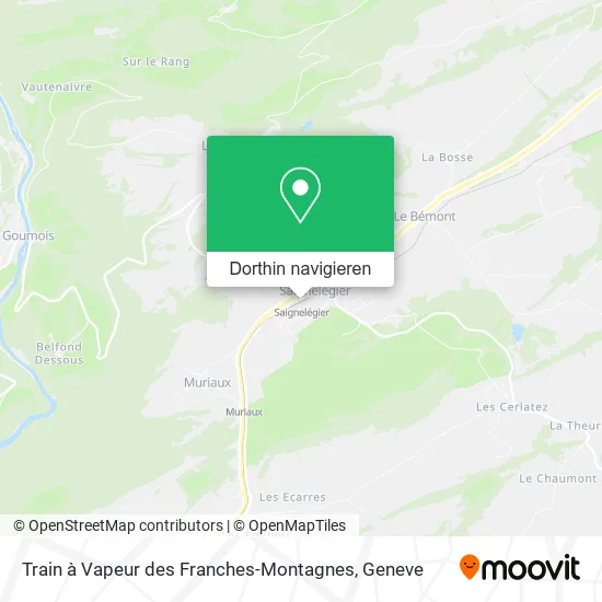 Train à Vapeur des Franches-Montagnes Karte