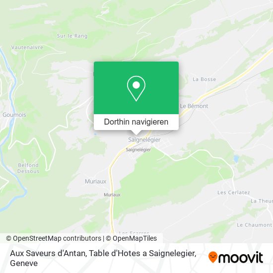 Aux Saveurs d'Antan, Table d'Hotes a Saignelegier Karte