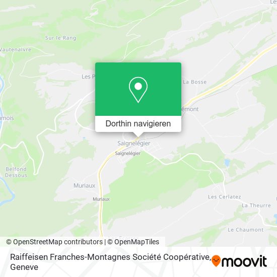 Raiffeisen Franches-Montagnes Société Coopérative Karte