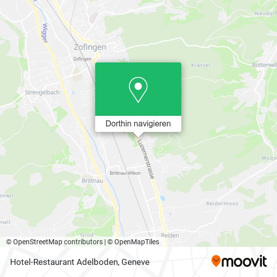 Hotel-Restaurant Adelboden Karte