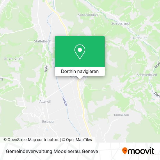 Gemeindeverwaltung Moosleerau Karte