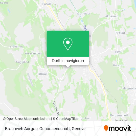 Braunvieh Aargau, Genossenschaft Karte