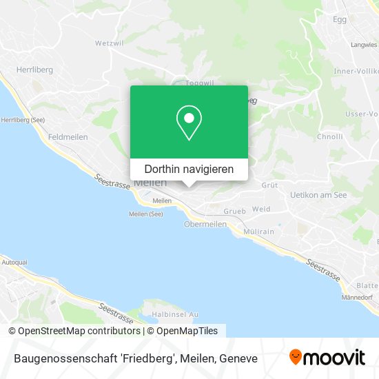 Baugenossenschaft 'Friedberg', Meilen Karte