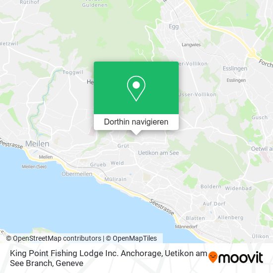 King Point Fishing Lodge Inc. Anchorage, Uetikon am See Branch Karte