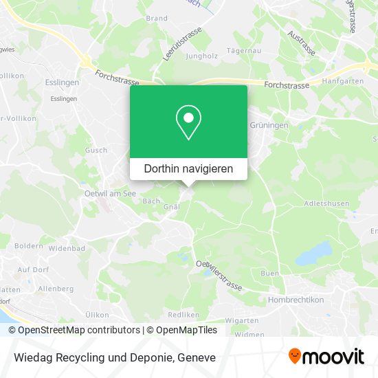 Wiedag Recycling und Deponie Karte