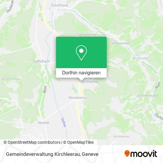 Gemeindeverwaltung Kirchleerau Karte