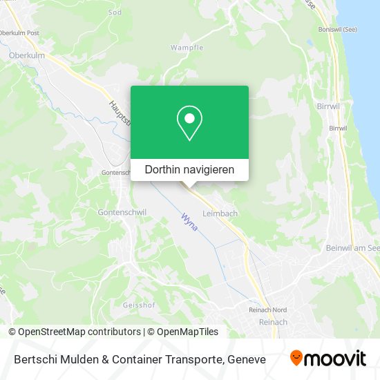 Bertschi Mulden & Container Transporte Karte
