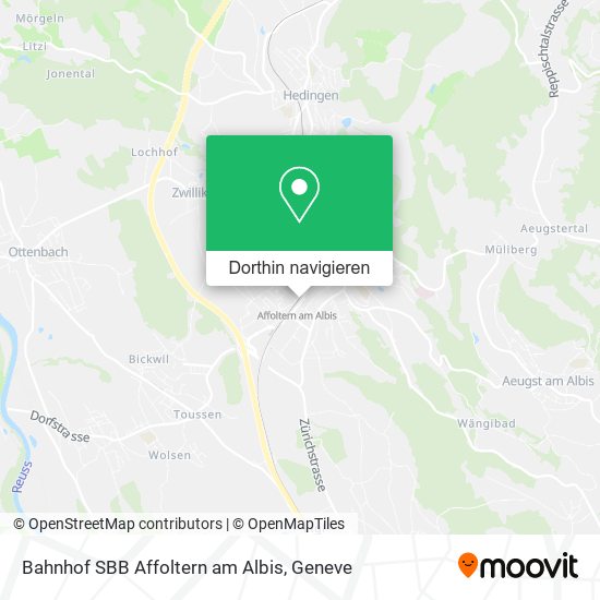 Bahnhof SBB Affoltern am Albis Karte