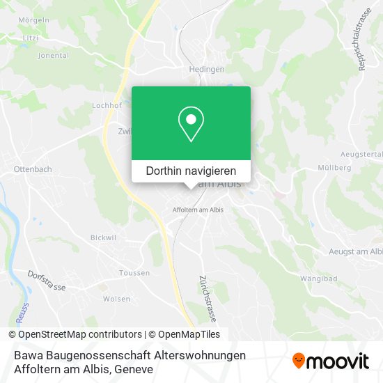 Bawa Baugenossenschaft Alterswohnungen Affoltern am Albis Karte