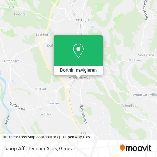 coop Affoltern am Albis Karte