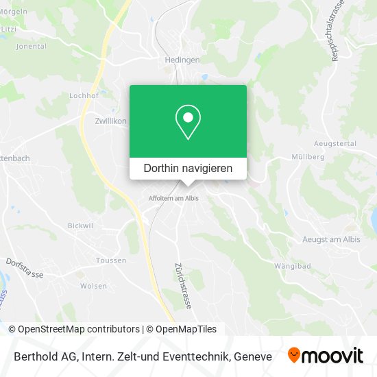 Berthold AG, Intern. Zelt-und Eventtechnik Karte
