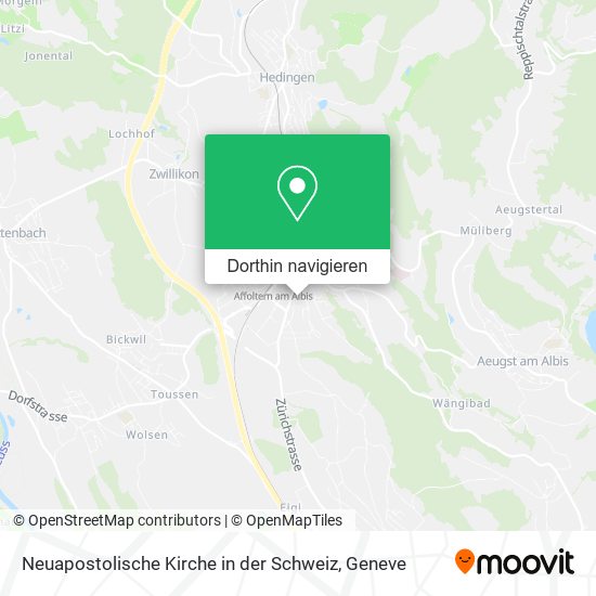 Neuapostolische Kirche in der Schweiz Karte