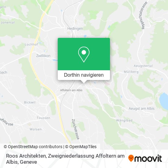 Roos Architekten, Zweigniederlassung Affoltern am Albis Karte