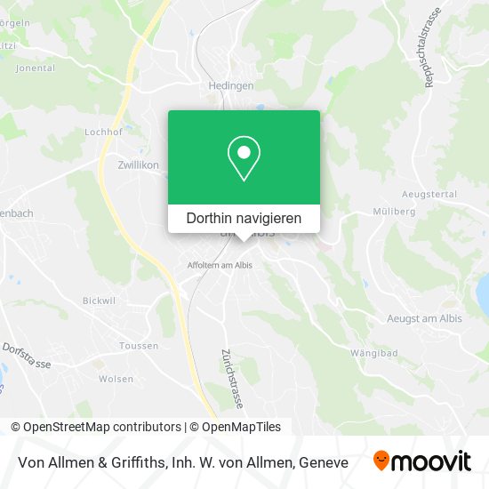 Von Allmen & Griffiths, Inh. W. von Allmen Karte