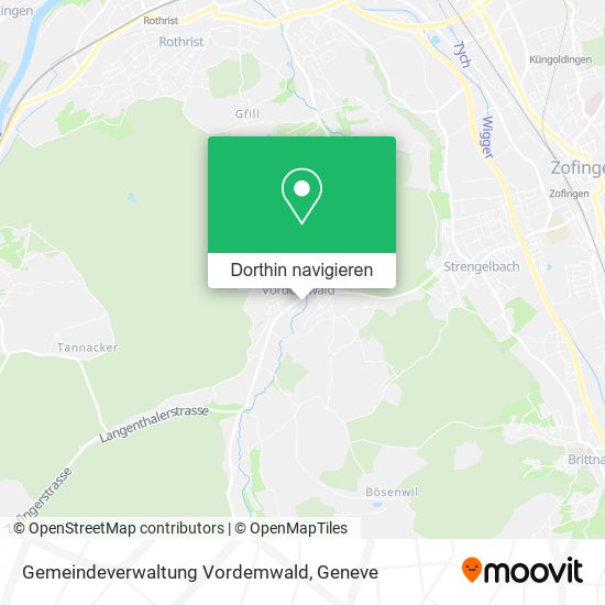 Gemeindeverwaltung Vordemwald Karte