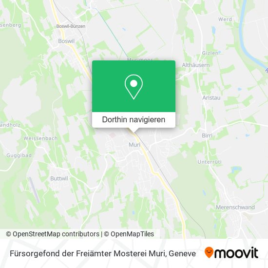Fürsorgefond der Freiämter Mosterei Muri Karte