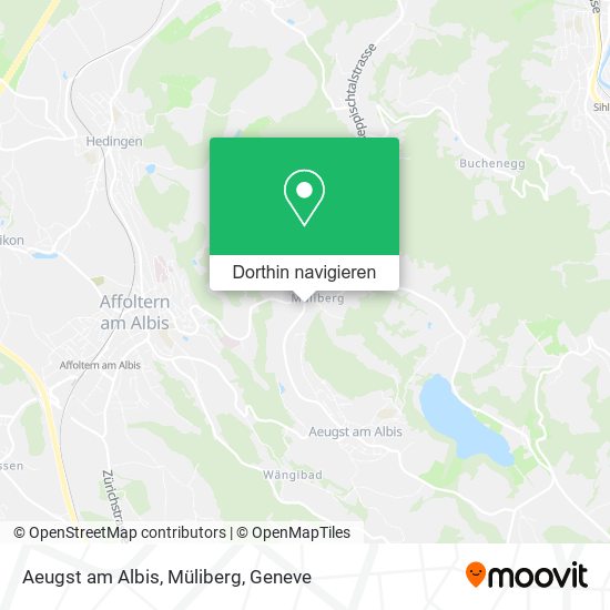 Aeugst am Albis, Müliberg Karte
