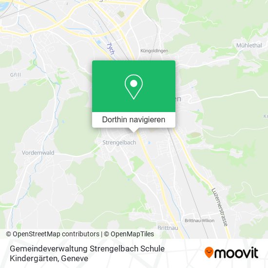 Gemeindeverwaltung Strengelbach Schule Kindergärten Karte