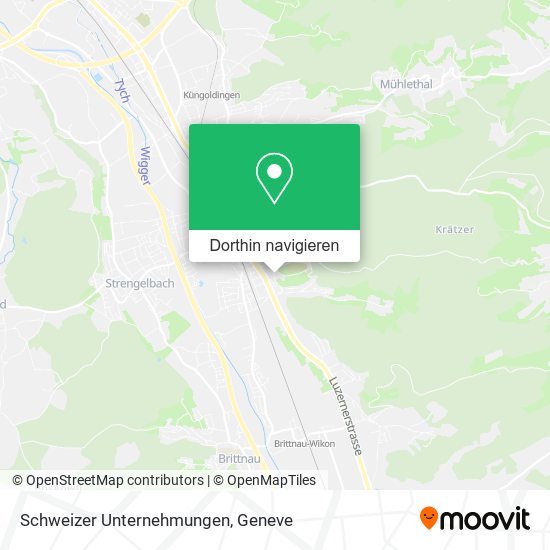 Schweizer Unternehmungen Karte