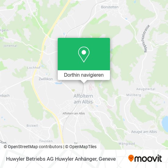 Huwyler Betriebs AG Huwyler Anhänger Karte