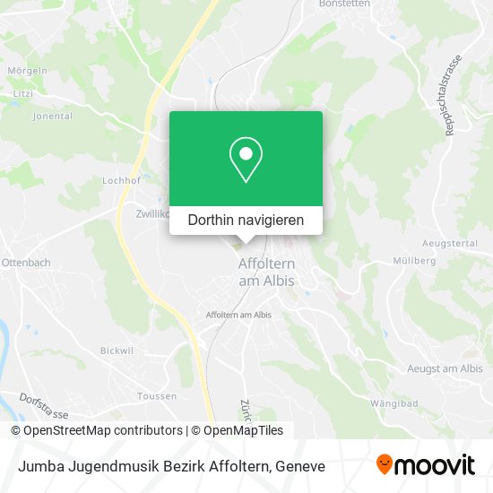 Jumba Jugendmusik Bezirk Affoltern Karte