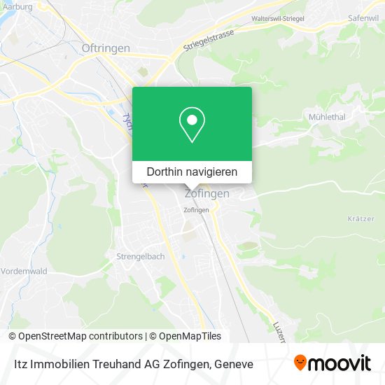 Itz Immobilien Treuhand AG Zofingen Karte