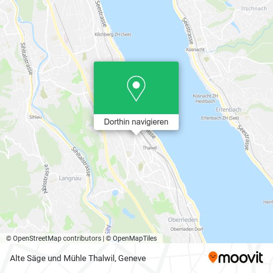 Alte Säge und Mühle Thalwil Karte