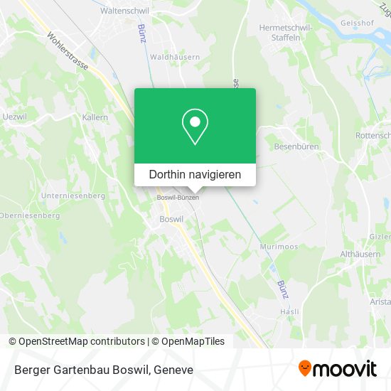 Berger Gartenbau Boswil Karte