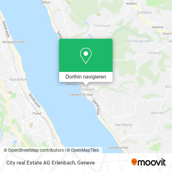 City real Estate AG Erlenbach Karte