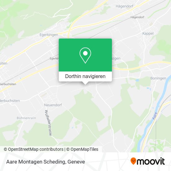 Aare Montagen Scheding Karte