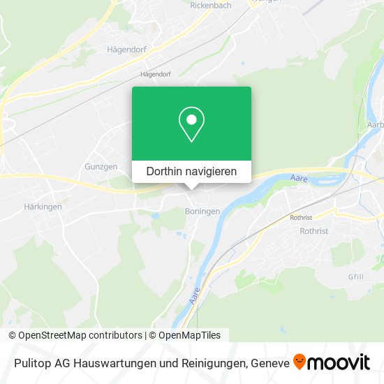Pulitop AG Hauswartungen und Reinigungen Karte