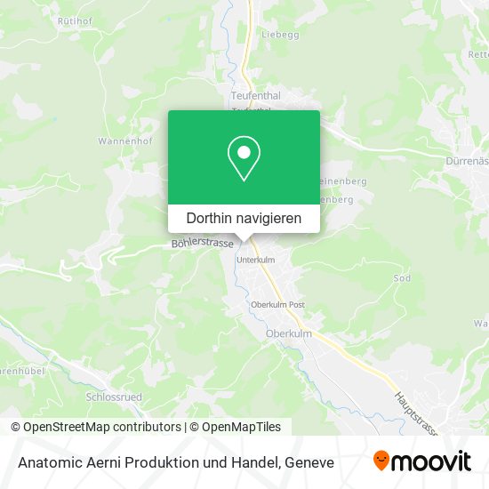 Anatomic Aerni Produktion und Handel Karte