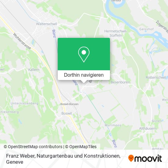 Franz Weber, Naturgartenbau und Konstruktionen Karte