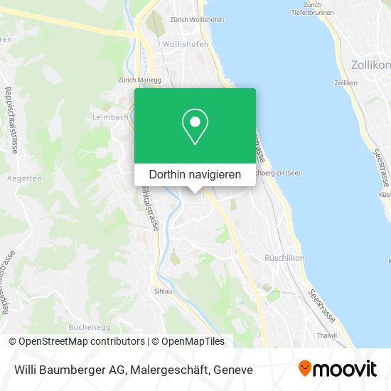 Willi Baumberger AG, Malergeschäft Karte