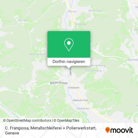 C. Frangiosa, Metallschleiferei + Polierwerkstatt Karte