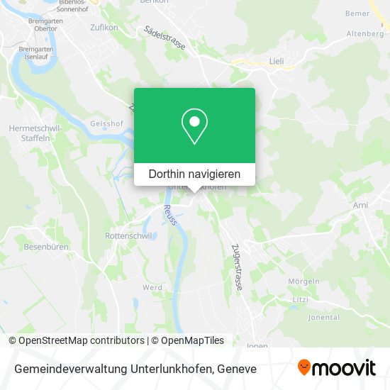 Gemeindeverwaltung Unterlunkhofen Karte