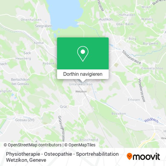 Physiotherapie - Osteopathie - Sportrehabilitation Wetzikon Karte