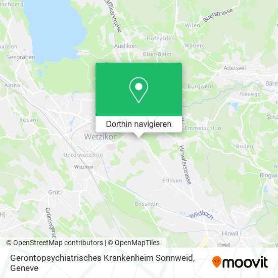 Gerontopsychiatrisches Krankenheim Sonnweid Karte