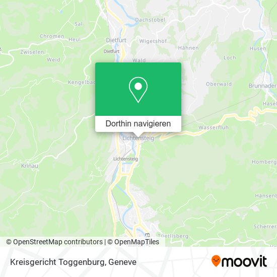 Kreisgericht Toggenburg Karte