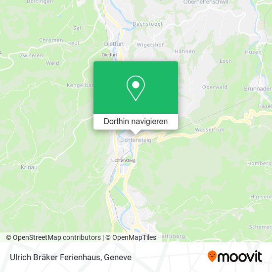 Ulrich Bräker Ferienhaus Karte