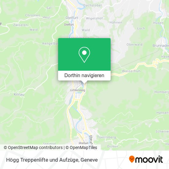 Högg Treppenlifte und Aufzüge Karte