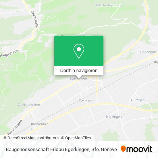 Baugenossenschaft Fridau Egerkingen, Bfe Karte